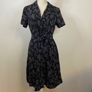 A New Day art face patterned button up dress